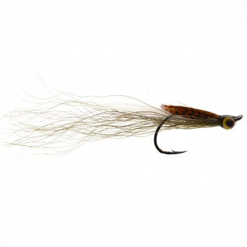 The Essential Fly Perch & Zander Olive & White Drop Shot Minnow Fishing Fly